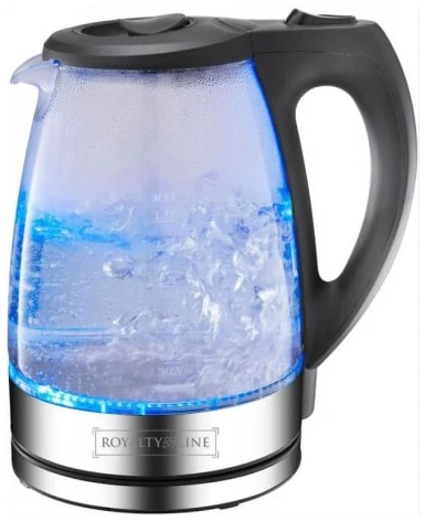 Glas Blå LED vattenkokare